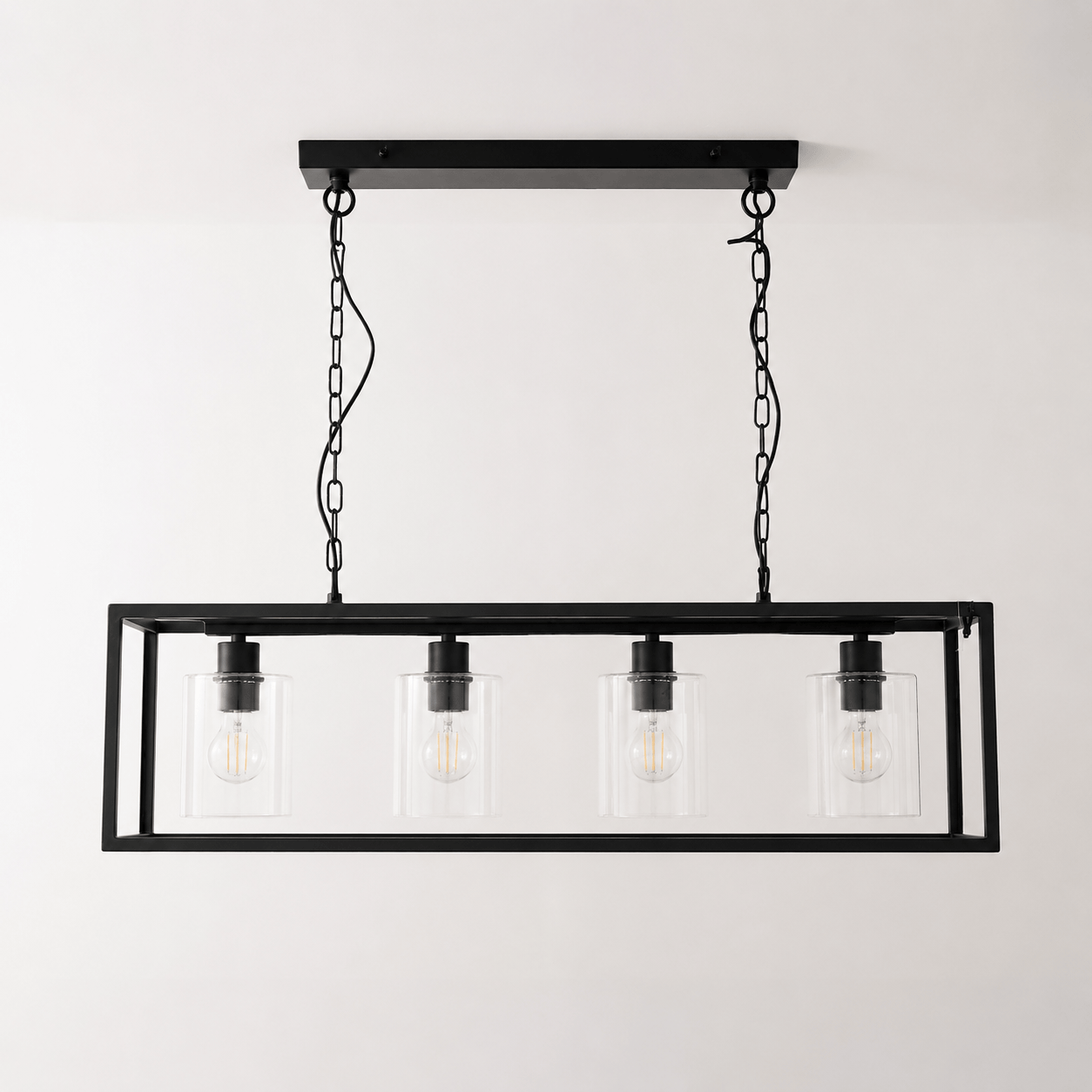 Lights  -  Leipzig 4 Light Pendant Ceiling Light - Black  -  60450803