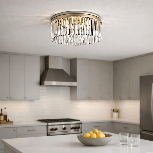 Lights  -  Cologne 6 Light Flush Ceiling Light - Gold  -  60450806