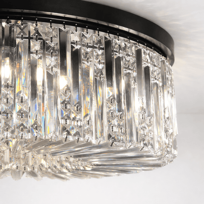 Lights  -  Cologne 8 Light Flush Ceiling Light - Black  -  60450807