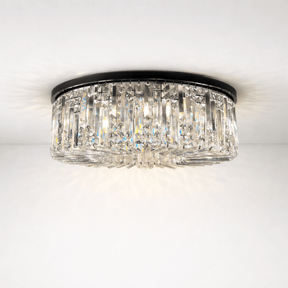 Lights  -  Cologne 8 Light Flush Ceiling Light - Black  -  60450807