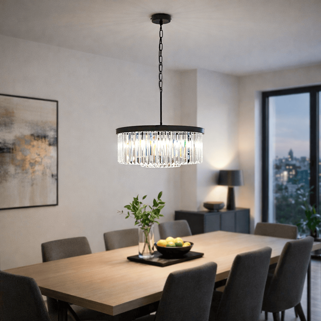Lights  -  Cologne 6 Light Pendant Ceiling Light - Black  -  60450809