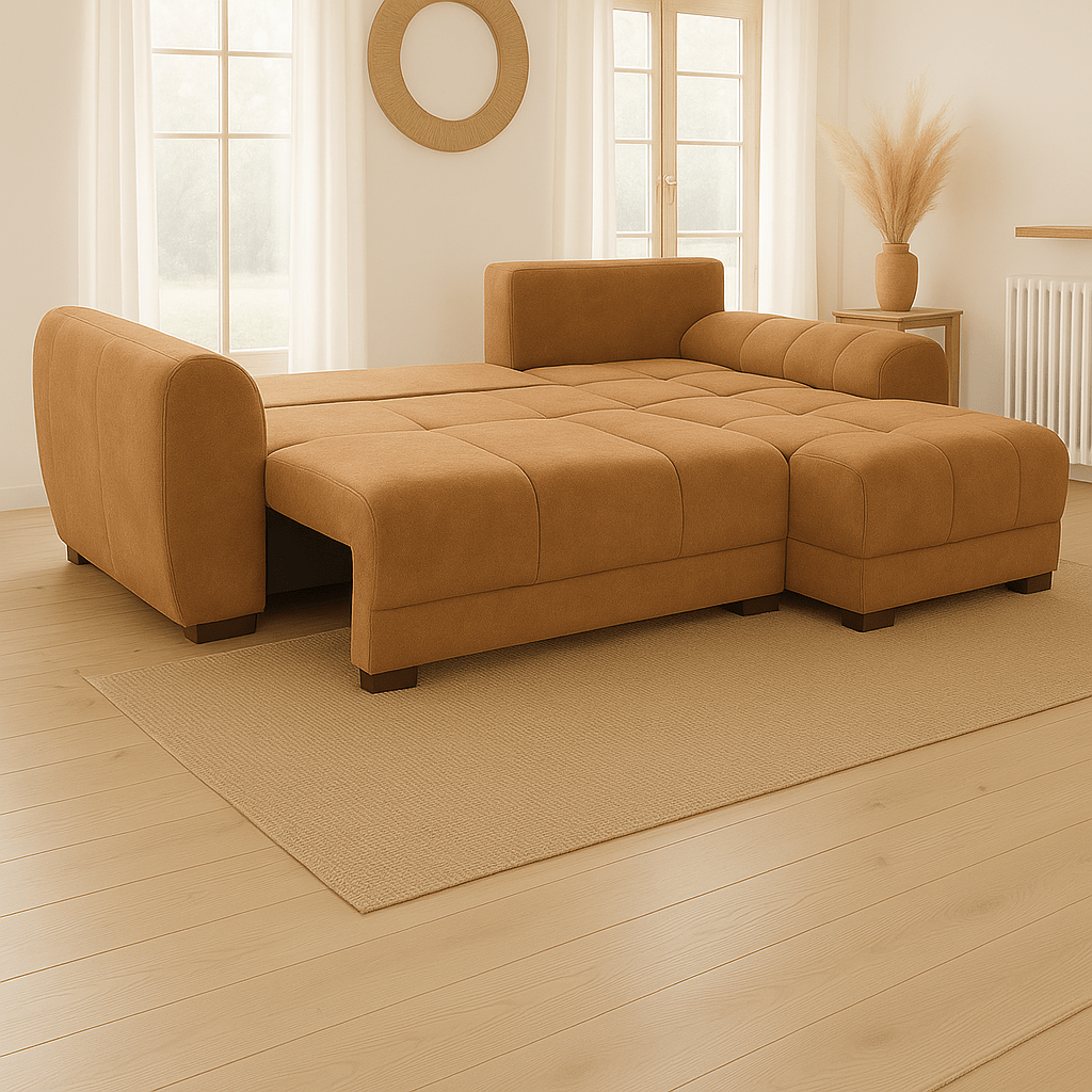 Furniture  -  Baltimore Corner Sofabed - Mocha  -  60450811