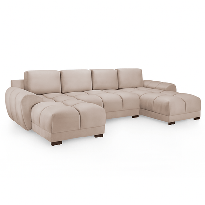 Furniture  -  Baltimore U Shape Corner Sofa - Mocha  -  60450813