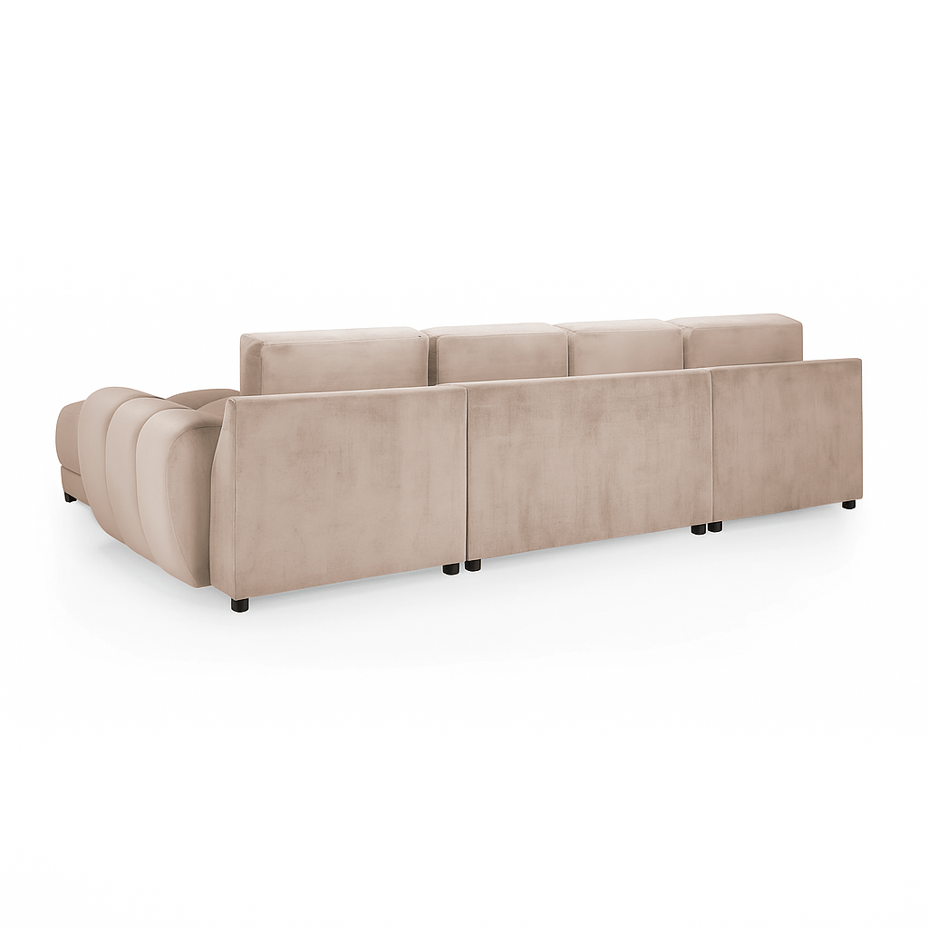 Furniture  -  Baltimore U Shape Corner Sofa - Mocha  -  60450813
