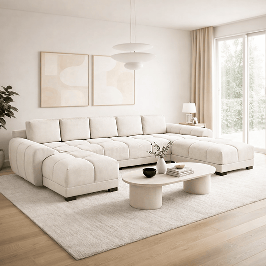 Furniture  -  Baltimore U-Shaped Sofa  - Cream  -  60450814