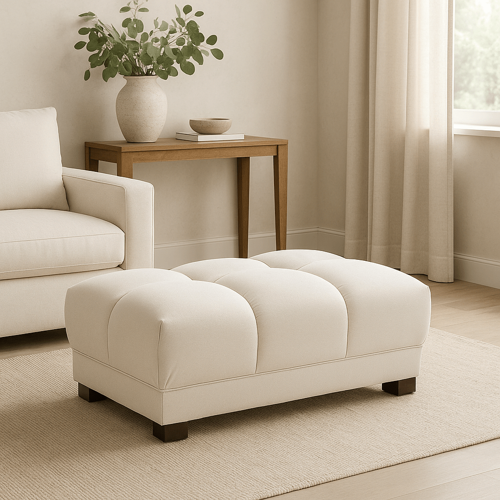 Furniture  -  Baltimore Footstool - Cream  -  60450818