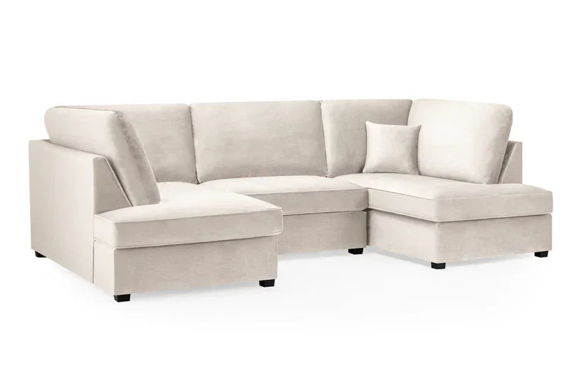 Outlet Sofas  -  Outlet Denver U-Shape Corner Sofa - Beige  -  60450822