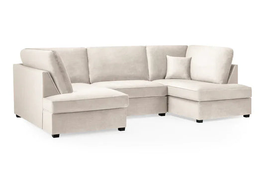Outlet Sofas  -  Outlet Denver U-Shape Corner Sofa - Beige  -  60450822