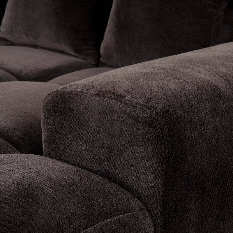 Furniture  -  Maine Right Hand Facing Corner Sofa - Black  -  60450824