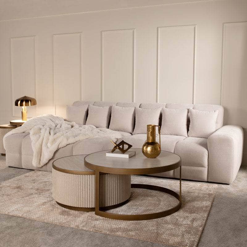 Furniture  -  Maine Left Hand Facing Corner Sofa - Cream  -  60450825