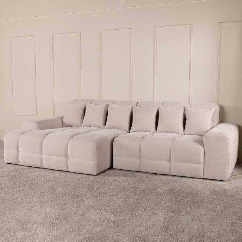 Furniture  -  Maine Left Hand Facing Corner Sofa - Cream  -  60450825