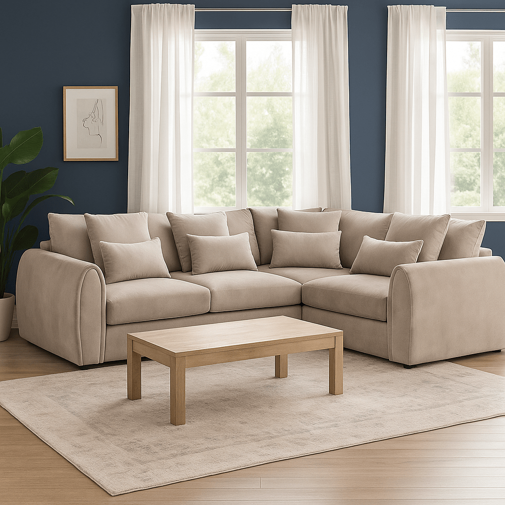 furniture  -  Ohio Right Hand Facing Corner Sofa - Mocha  -  60450827