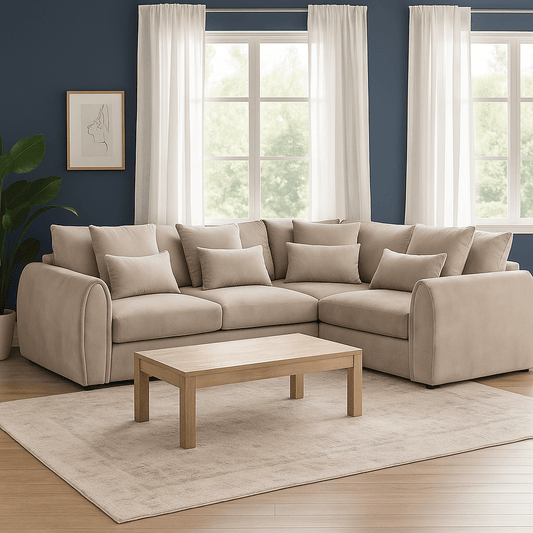 furniture  -  Ohio Right Hand Facing Corner Sofa - Mocha  -  60450827
