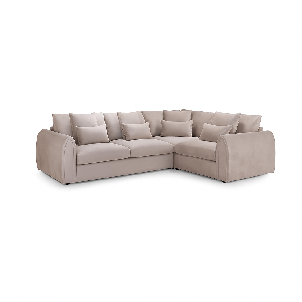 furniture  -  Ohio Right Hand Facing Corner Sofa - Mocha  -  60450827