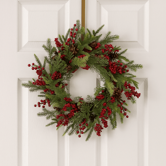 Christmas  -  Red Empingham Berry Wreath - 61cm  -  60450845