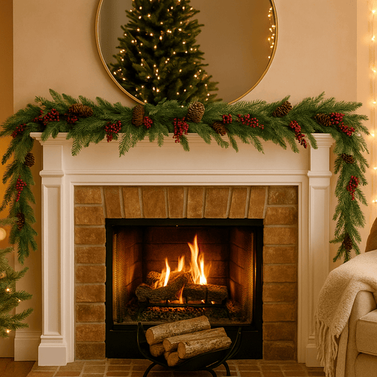 Christmas  -  Red Empingham Berry Garland - 180cm  -  60450846