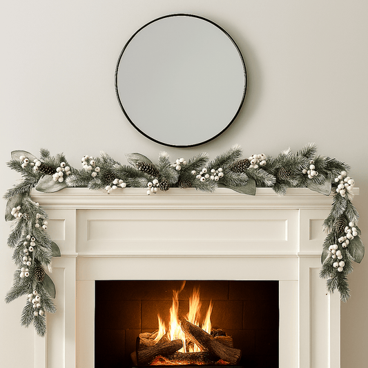 Christmas  -  Collyweston Snowy Garland - 150cm  -  60450848