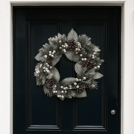 Christmas  -  Collyweston Snowy Wreath - 61cm  -  60450849