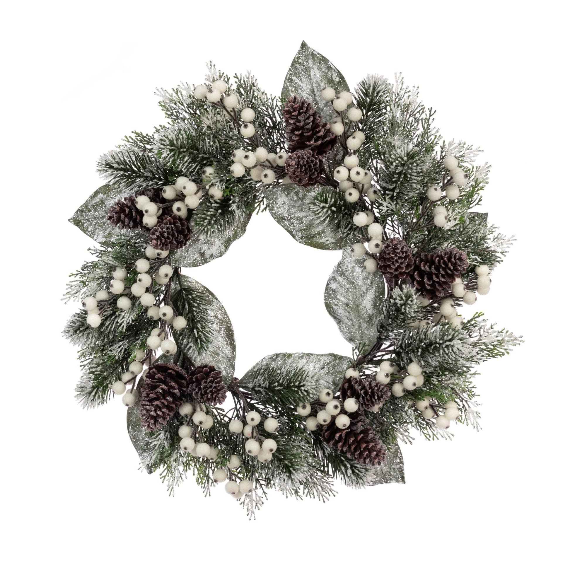 Christmas  -  Collyweston Snowy Wreath - 61cm  -  60450849