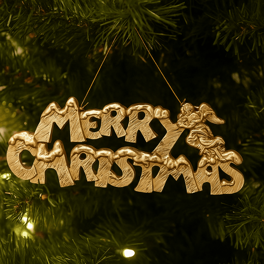 Christmas  -  Merry Christmas Sign - Champagne  -  60450853