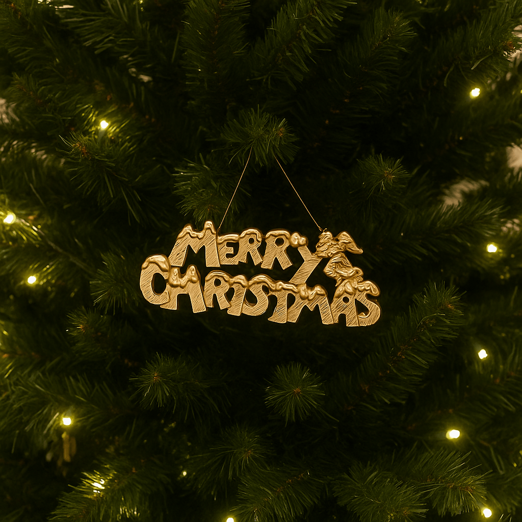 Christmas  -  Merry Christmas Sign - Champagne  -  60450853