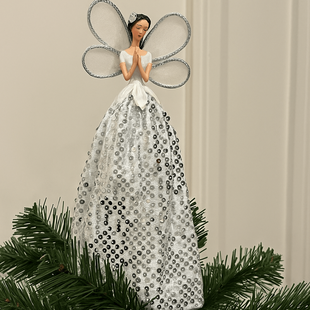 Christmas  -  Silver Fairy Christmas Tree Topper - 28cm  -  60450862
