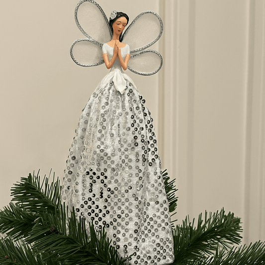Christmas  -  Silver Fairy Christmas Tree Topper - 28cm  -  60450862