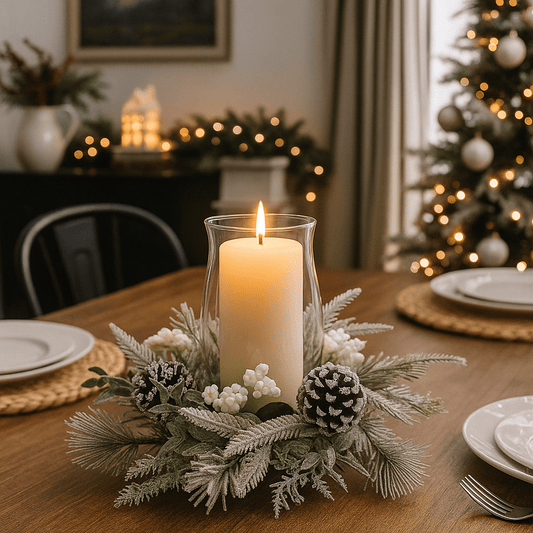 Christmas  -  Snowy Castor Berry Candle Holder  -  60450863