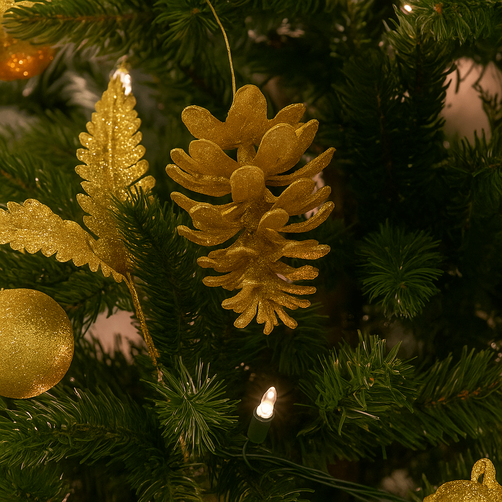 Christmas  -  Pinecone Pick Champagne - 25cm  -  60450883