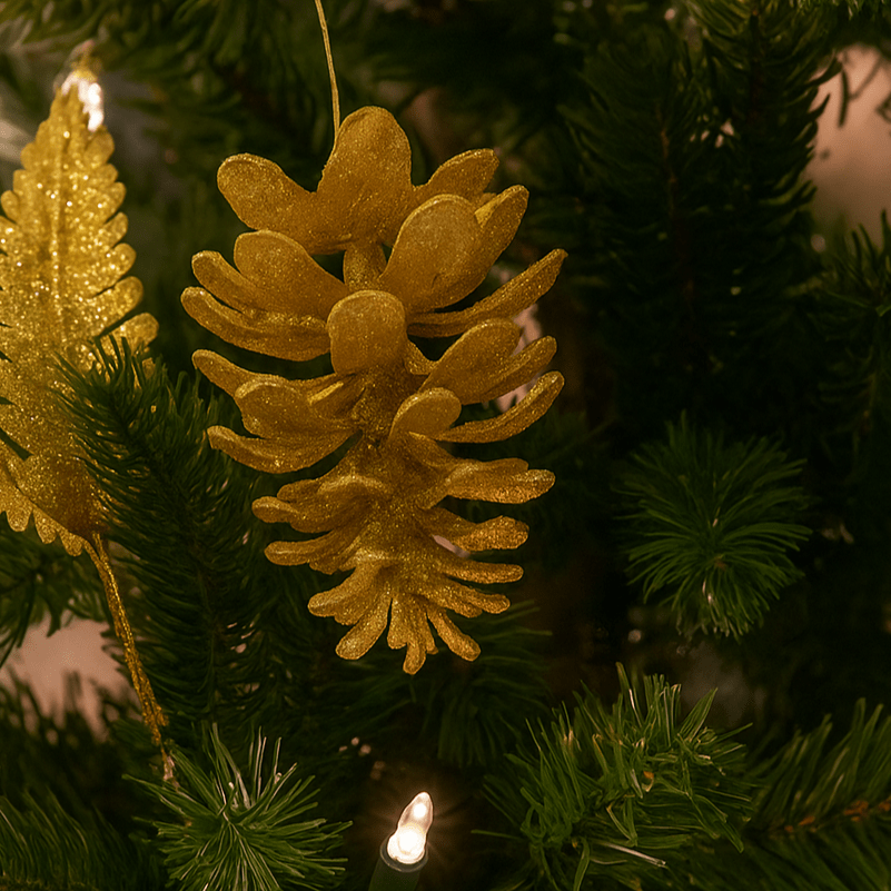 Christmas  -  Pinecone Pick Champagne - 25cm  -  60450883