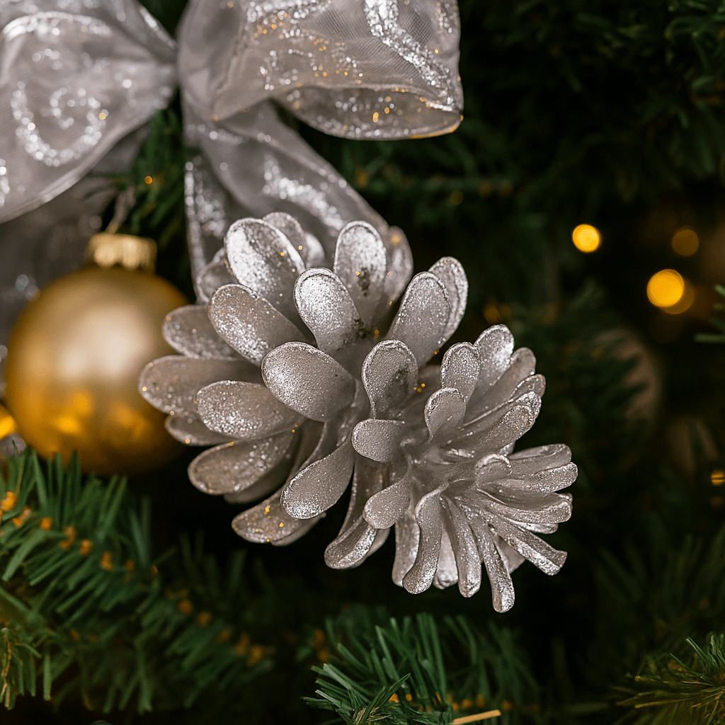 Christmas  -  Pinecone Pick Silver - 25cm  -  60450885