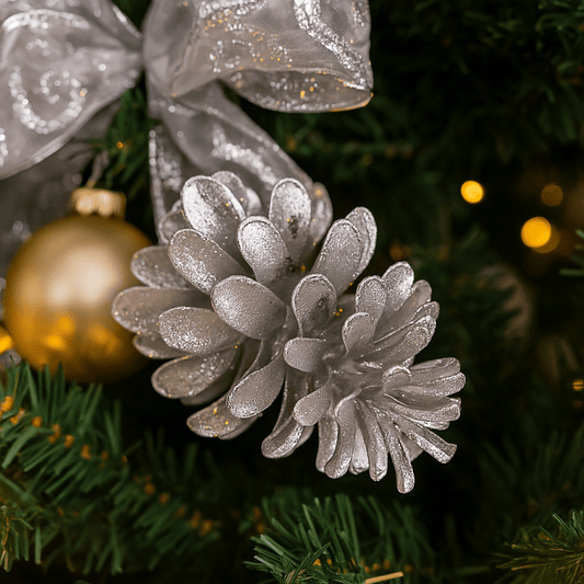 Christmas  -  Pinecone Pick Silver - 25cm  -  60450885