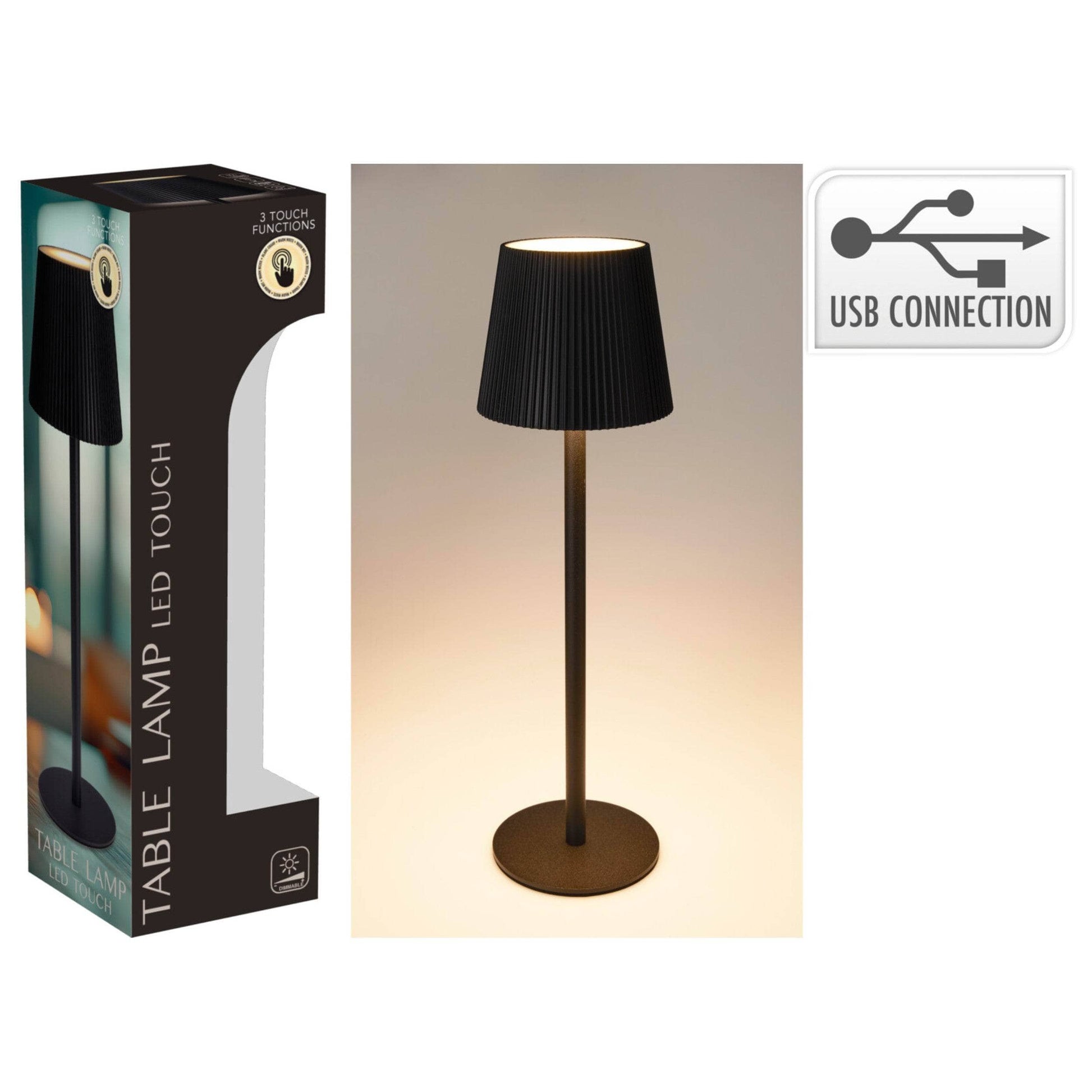 Lights  -  Black Table Lamp - 10 x 36cm  -  60483926