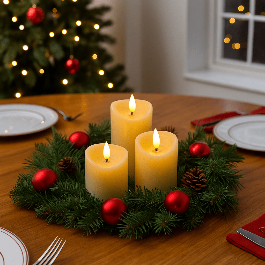 Christmas  -  LED Ivory Candle Set - 3 Pack  -  60483931