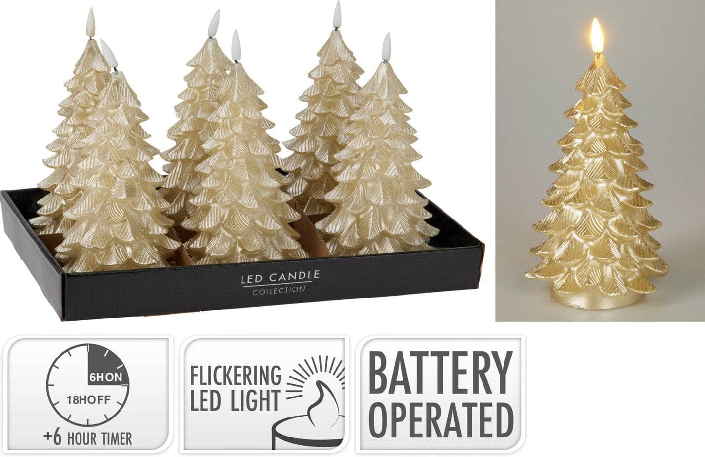 Christmas  -  LED Christmas Tree Candle - 17cm  -  60483932