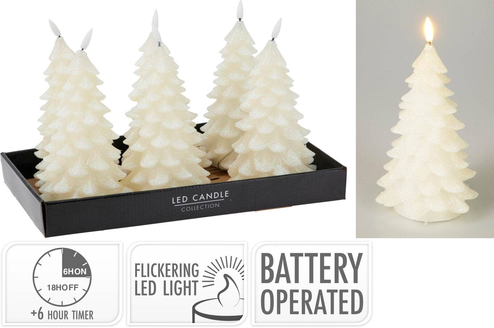 Christmas  -  LED Christmas Tree Candle - 19cm  -  60483933