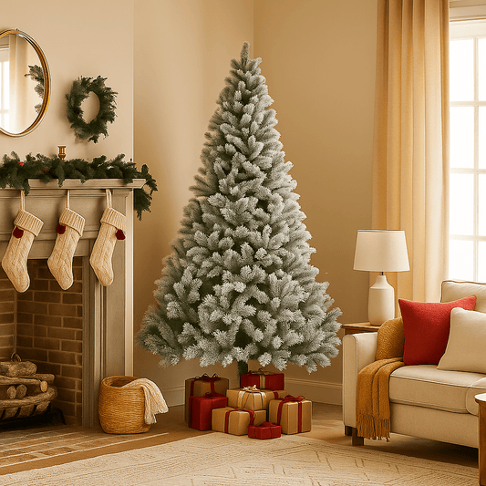 Christmas  -  Canada Frosted Spruce Christmas Tree - 7ft  -  60483945