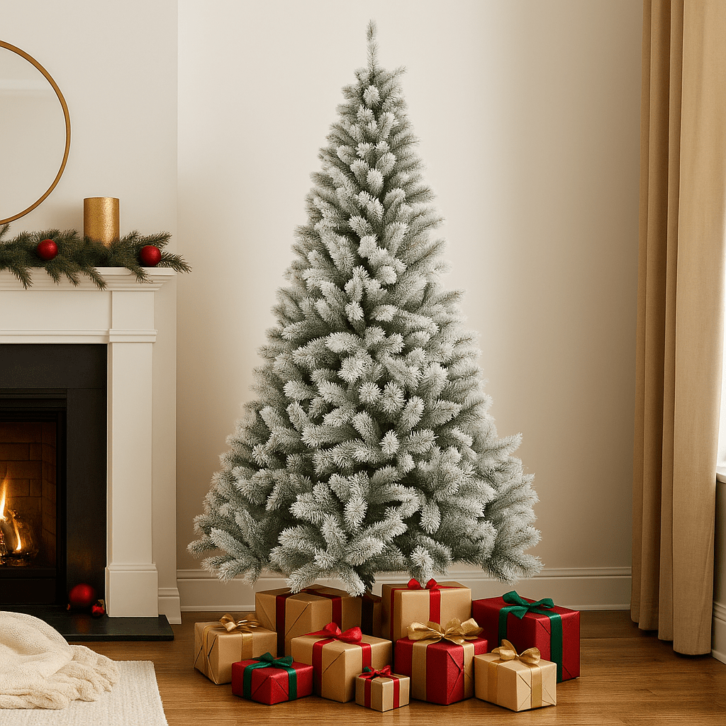 Christmas  -  Canada Frosted Spruce Christmas Tree - 8ft  -  60483946