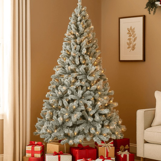 Christmas  -  Canada Frosted LED Spruce Christmas Tree - 8ft  -  60483950