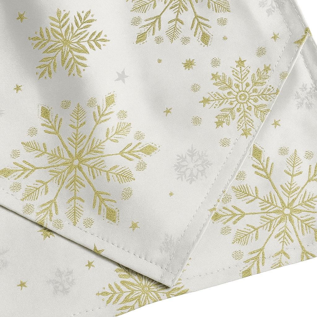 Christmas  -  Snowfall Christmas Table Runner - Champagne  -  60483952