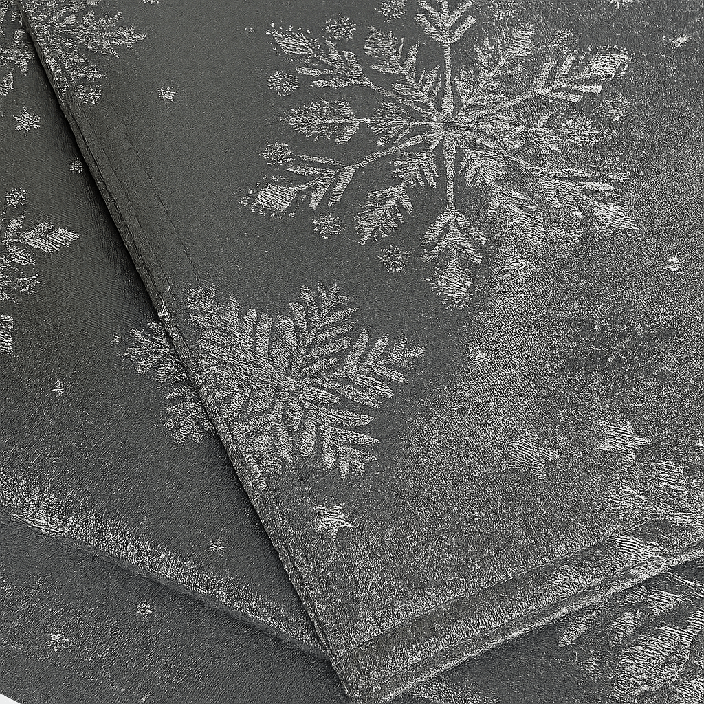 Christmas  -  Snowfall Christmas Table Runner - Pewter & Silver  -  60483954