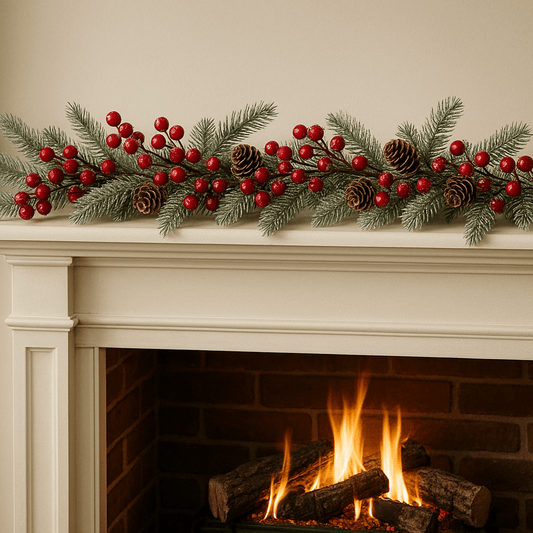 Christmas  -  Red Berry Frosted Garland - 1.5M  -  60483978