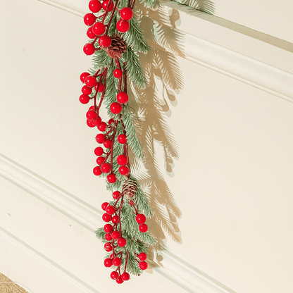 Christmas  -  Red Berry Frosted Garland - 1.5M  -  60483978