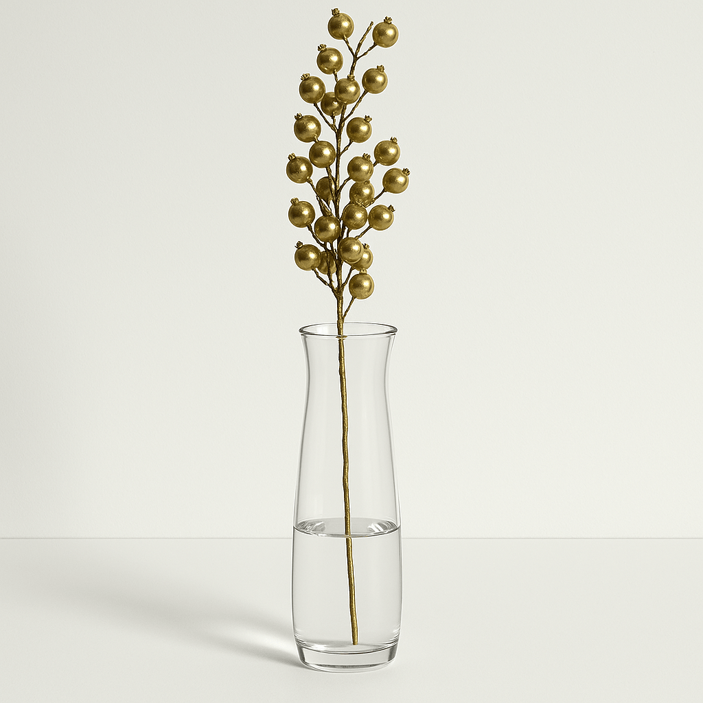 Christmas  -  Gold Berry Stem - 65cm  -  60483979
