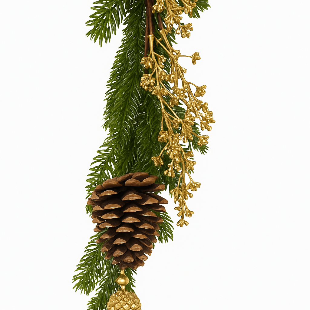 Christmas  -  Natural Gold Garland - 1.5m  -  60483985