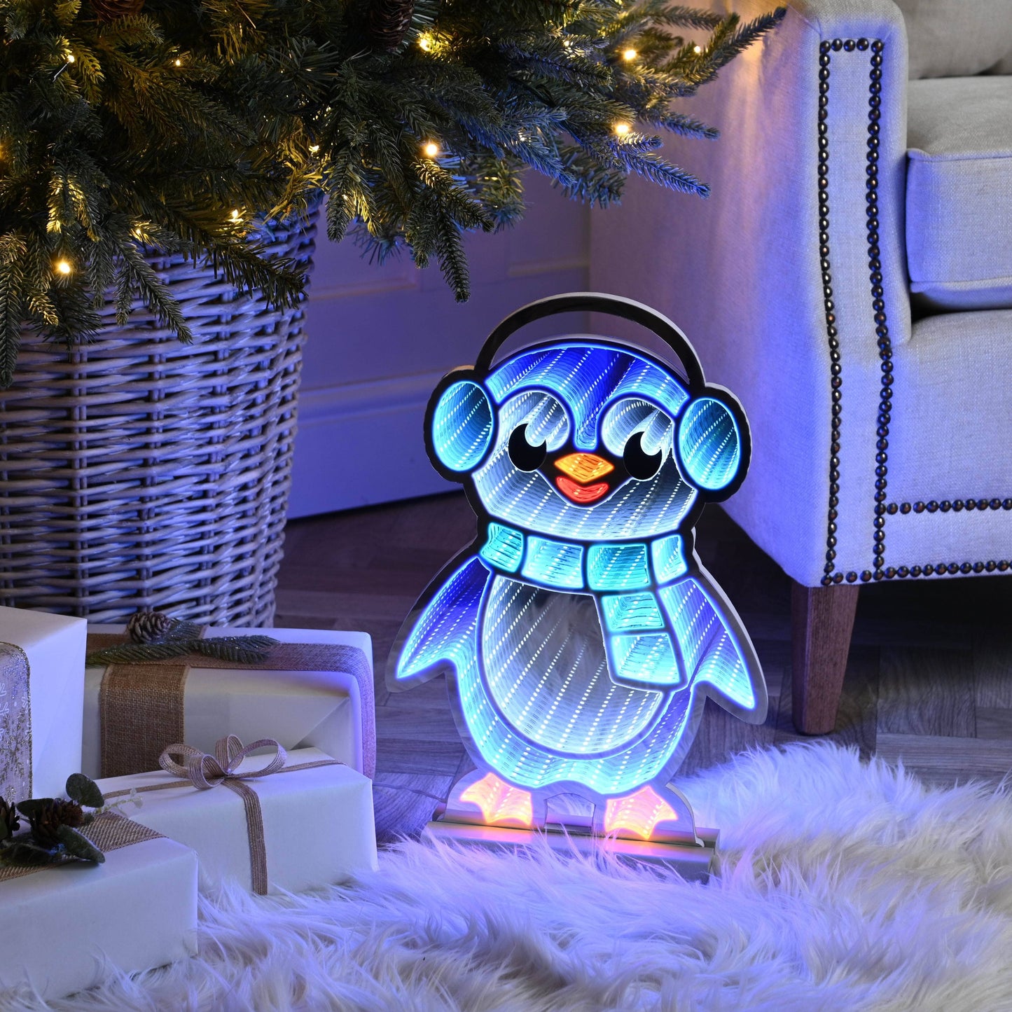 Christmas  -  Infinity Penguin With Earmuffs - 40cm  -  60483999