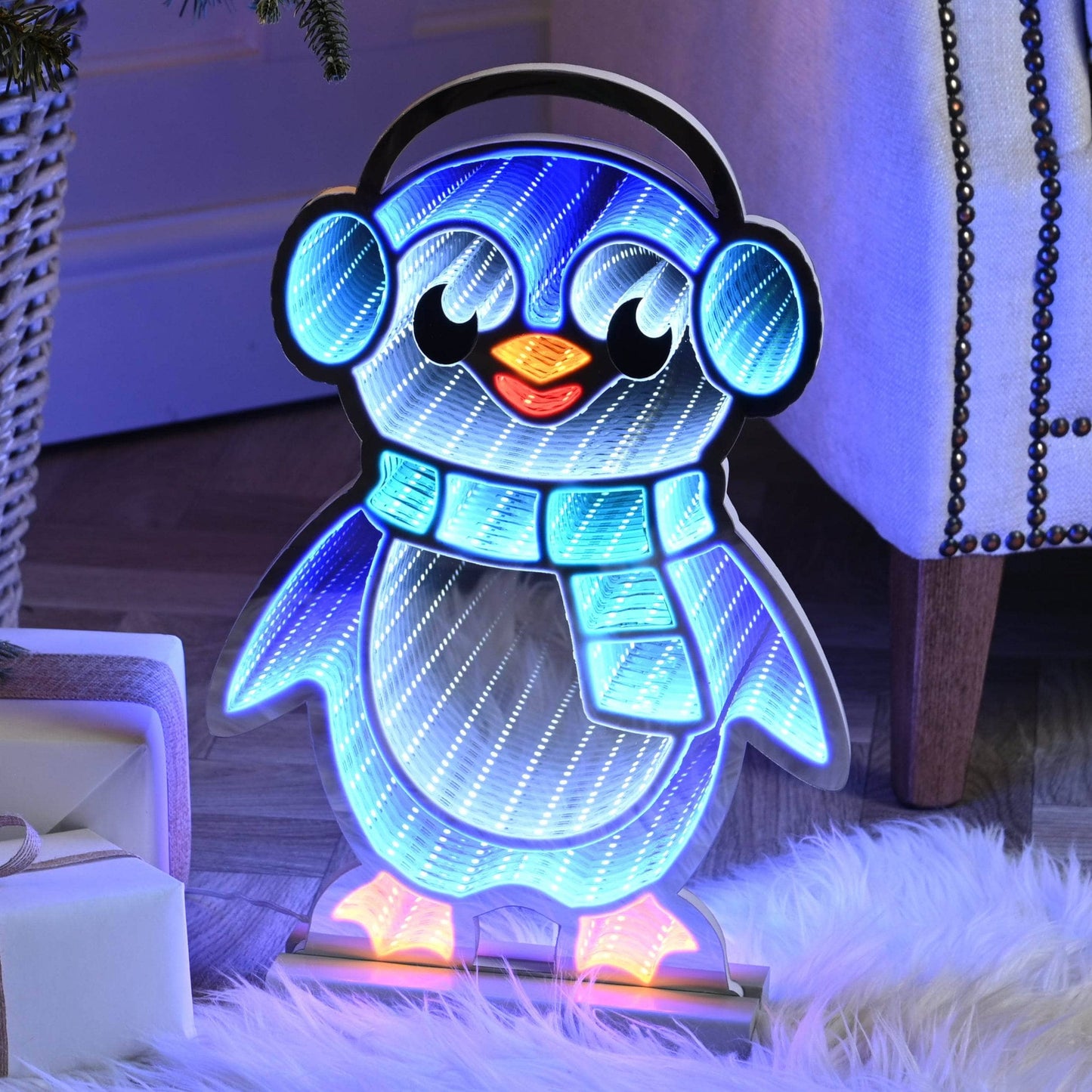 Christmas  -  Infinity Penguin With Earmuffs - 40cm  -  60483999
