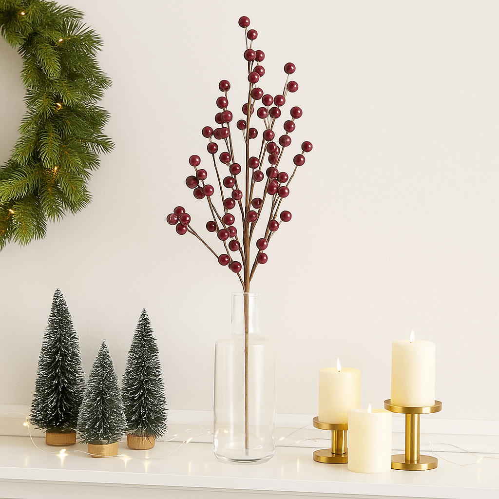 Christmas  -  Burgundy Berry Spray - 56cm  -  60484011
