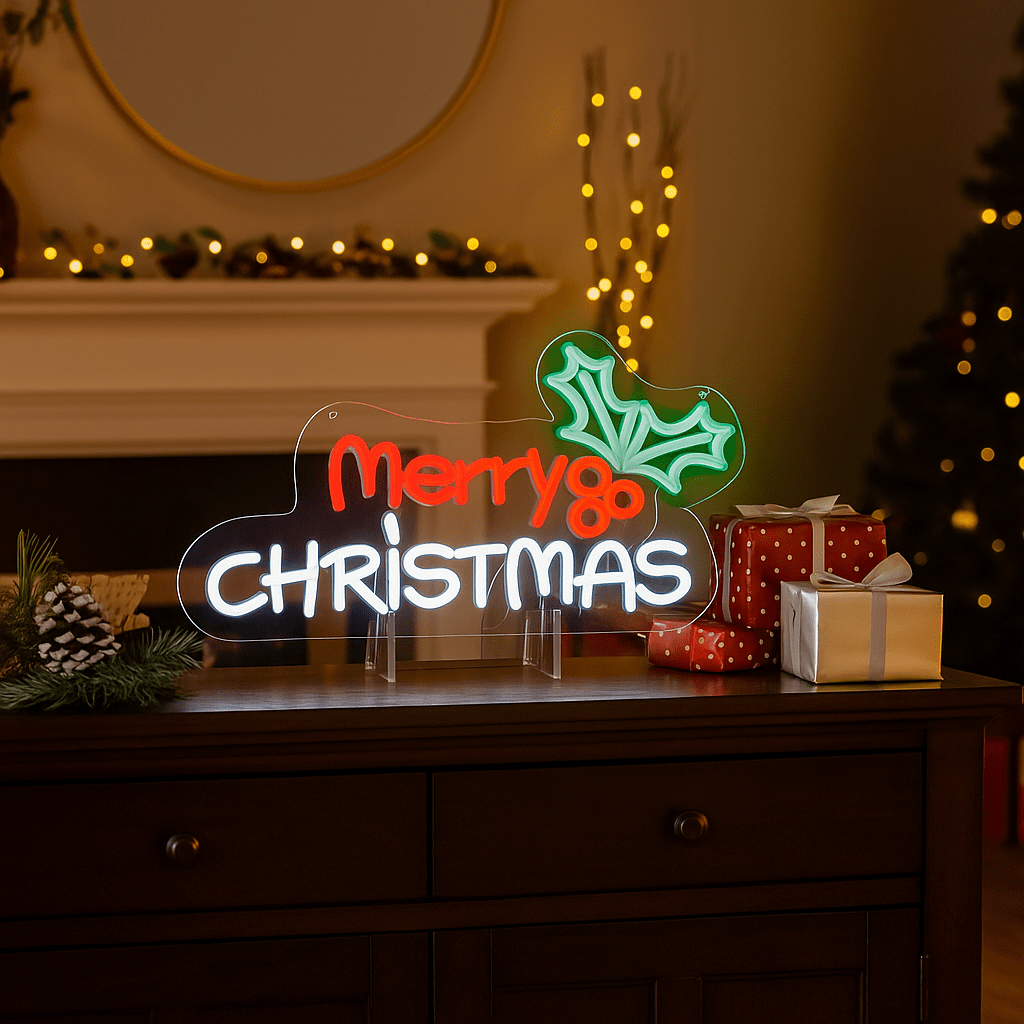 Christmas  -  Merry Christmas Hanging Neon Sign - 40cm  -  60484026