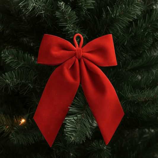 Christmas  -  Red Velvet Bow - 30 x 50cm  -  60484053